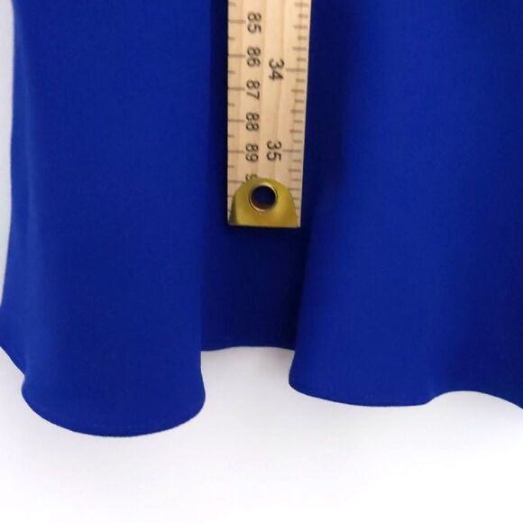 Women's Quarter Sleeve Crew Neck Dress, Royal Blue Size S - Picture 8 of 8